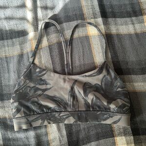 Floral Gray Sports Bra Lululemon